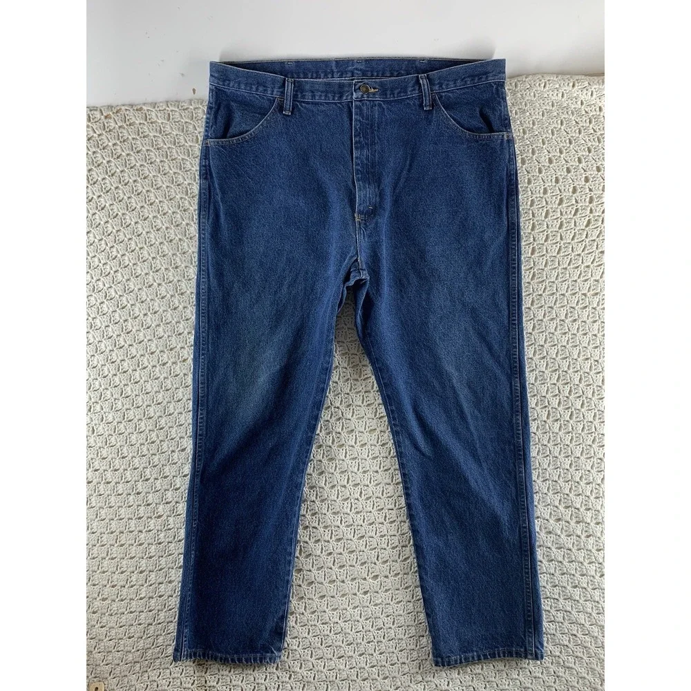 Rustler Jeans Men's 42x32 Medium  Wash Blue‎ Denim 100% Cotton 87619PW